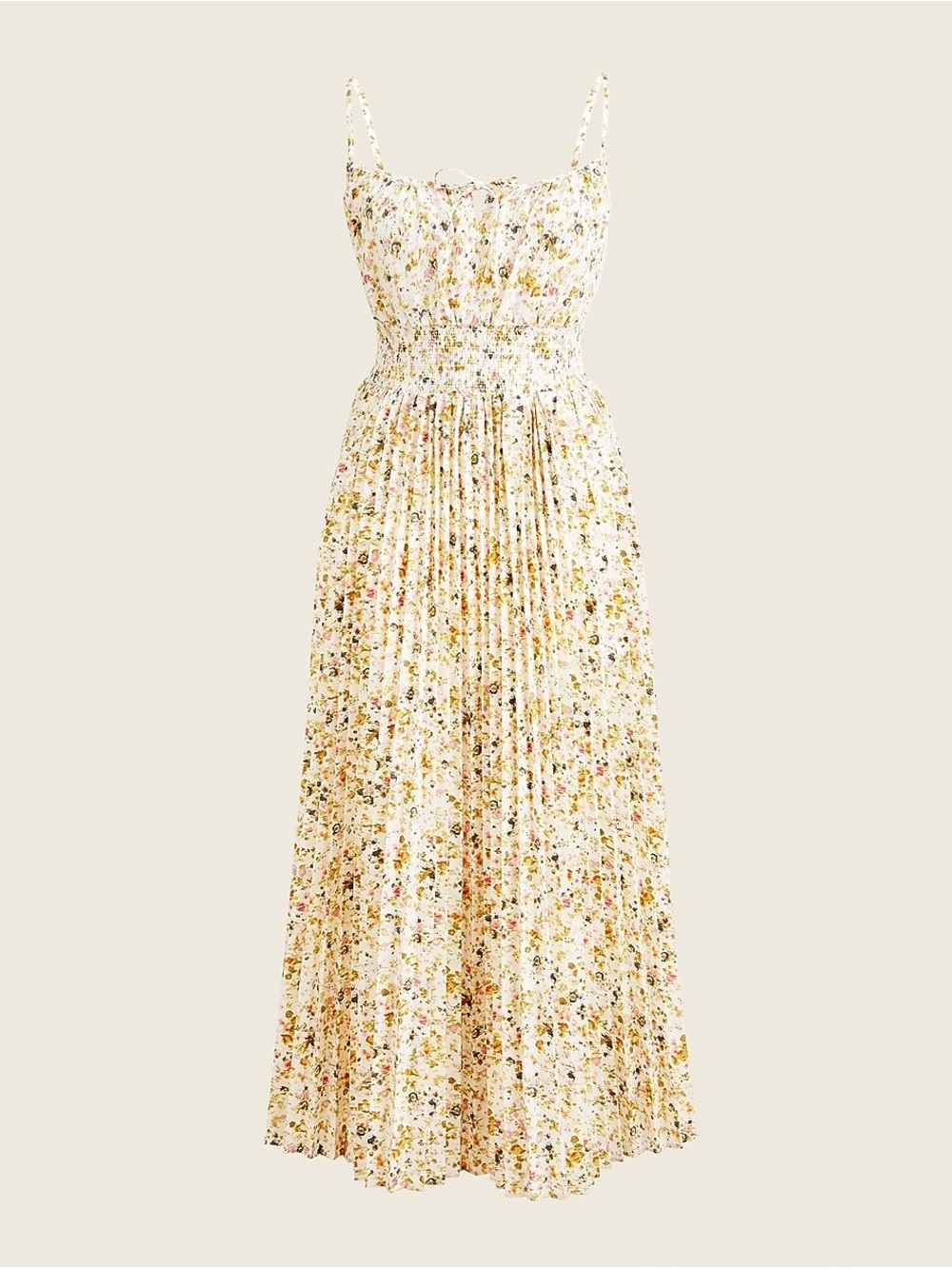 J. Crew Smocked-waist Pleated Dress in Posies